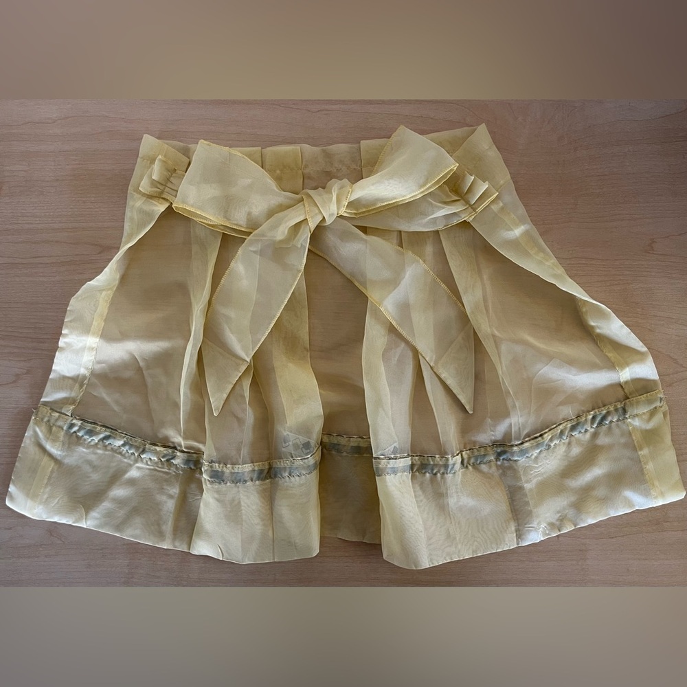 Vintage 1950s handmade yellow apron